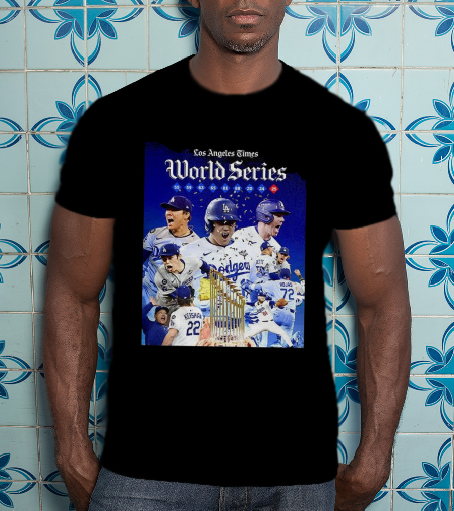 Los Angeles Dodgers World Series Champions 2025 Celebration With Iconic Moments And Championship Years T-Shirt