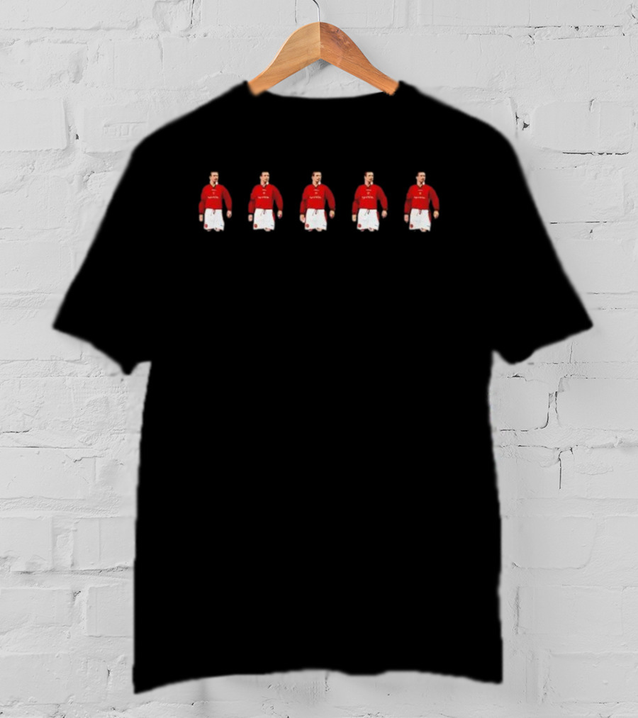 Five Cantonas Festive Football Icon Christmas Celebration T-Shirt