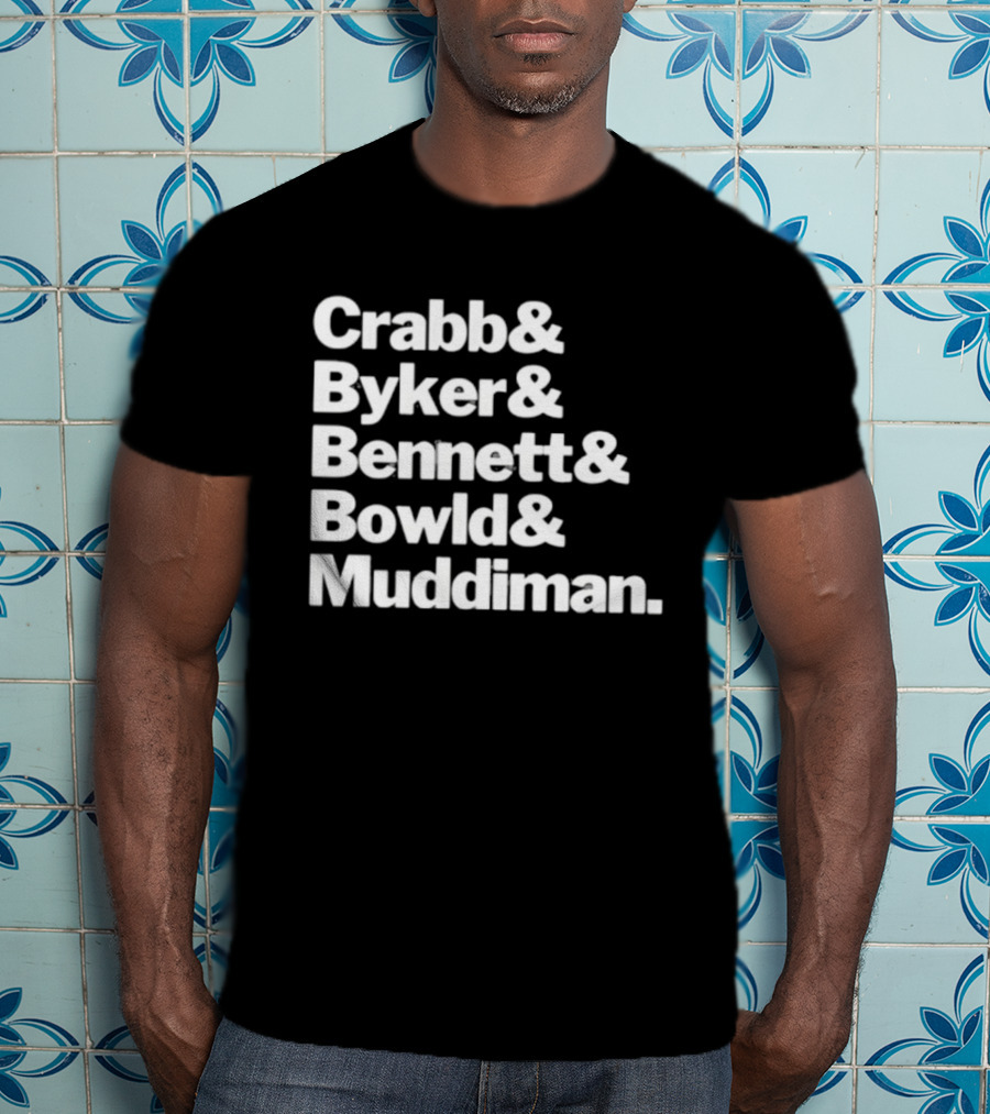 Crabb Byker Bennett Bowld Muddiman Iconic Names List T-Shirt