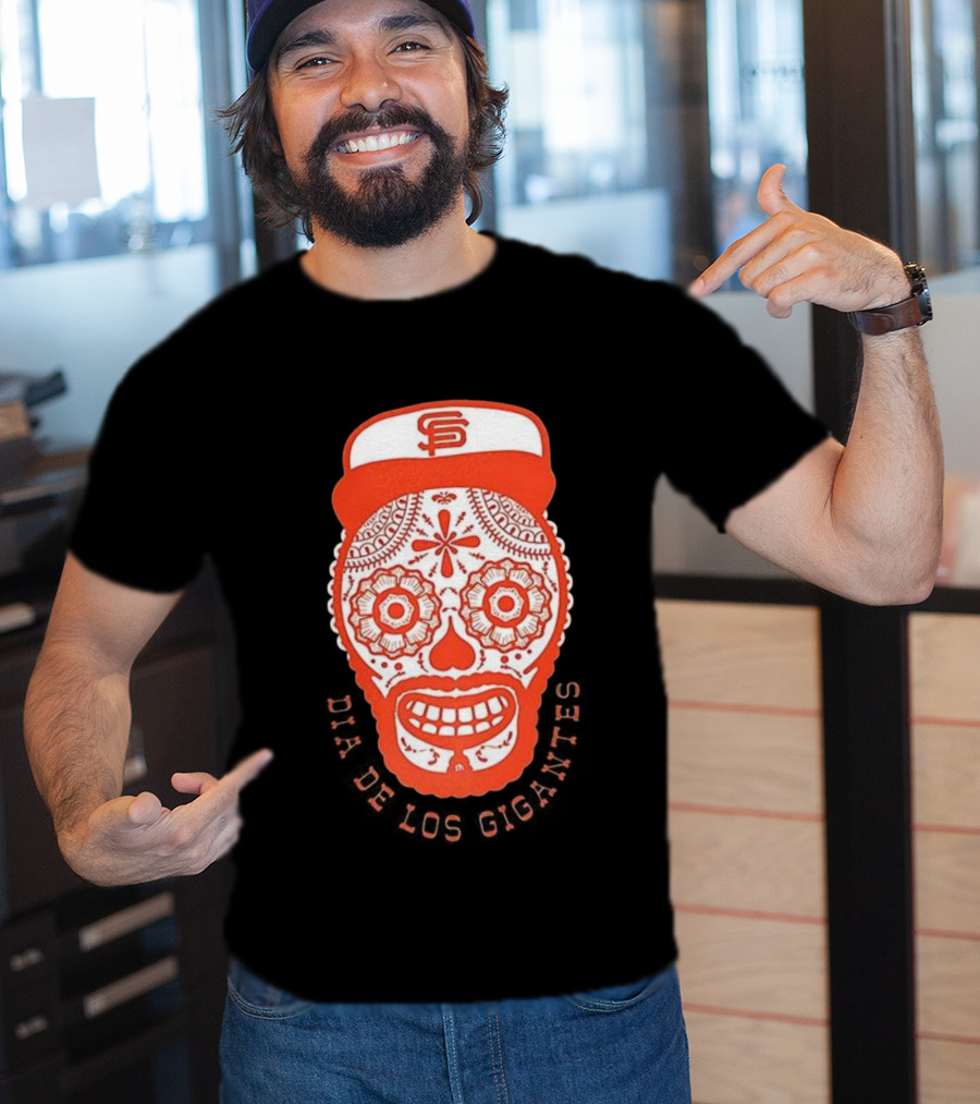 Dia De Los Gigantes San Francisco Skull Cap MLB Celebration T-Shirt