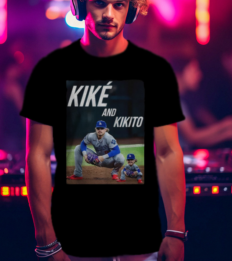 Dodgers Kiké And Kikito Photo T-Shirt