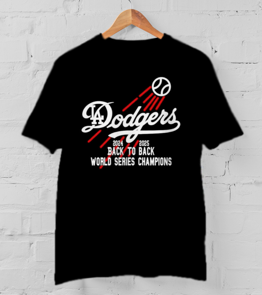 LA Dodgers 2024 2025 Back To Back World Series Champions T-Shirt