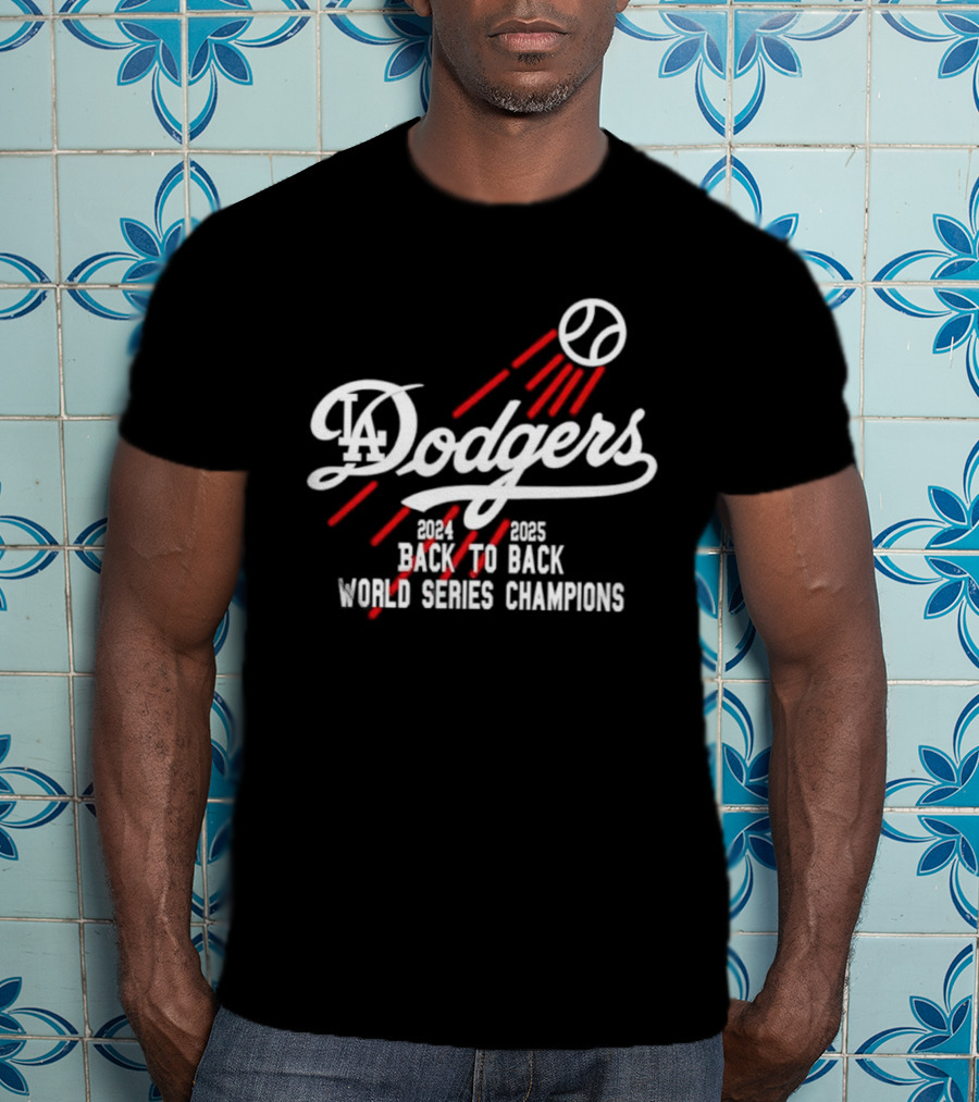 LA Dodgers 2024 2025 Back To Back World Series Champions T-Shirt