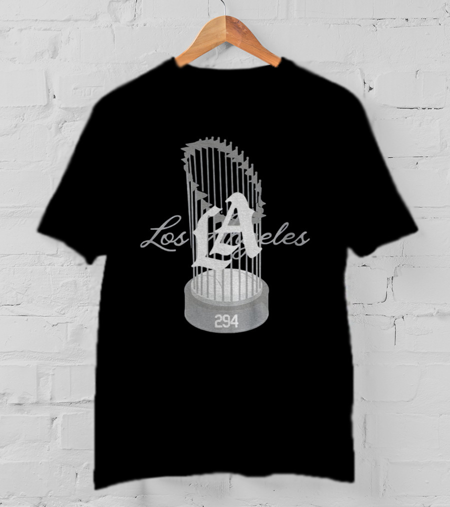 Los Angeles Dodgers LA 294 World Champs Trophy T-Shirt