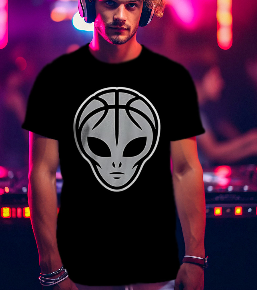 San Antonio Spurs Basketball Alien Head Logo T-Shirt