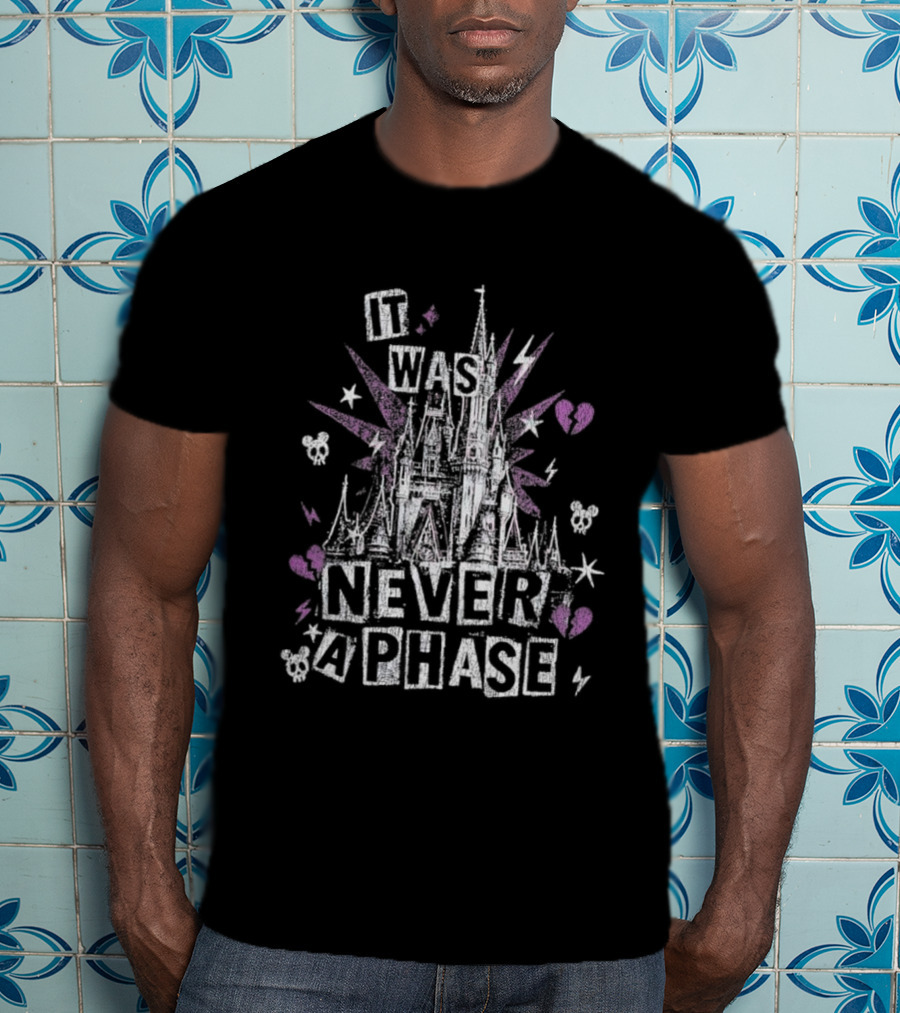 The Lost Bros It Was Never A Phase Pink Hearts Halloween Castle T-Shirt