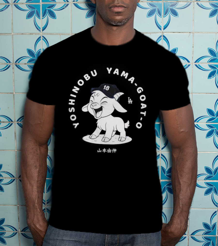 Yoshinobu Yamamoto GOAT 18 Los Angeles Dodgers T-Shirt