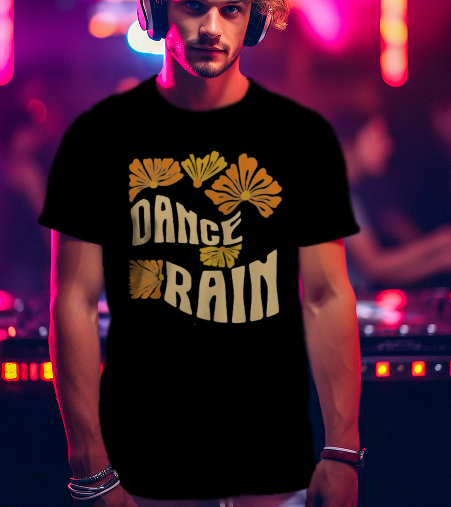 Charles Wesley Godwin Dance Rain Floral Pattern T-Shirt
