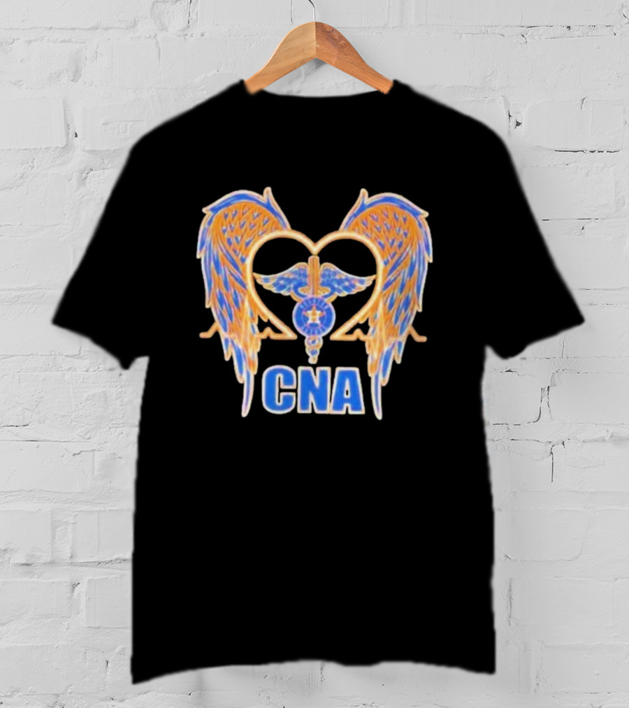 Houston Astros Wings Heart CNA Orange Blue T-Shirt