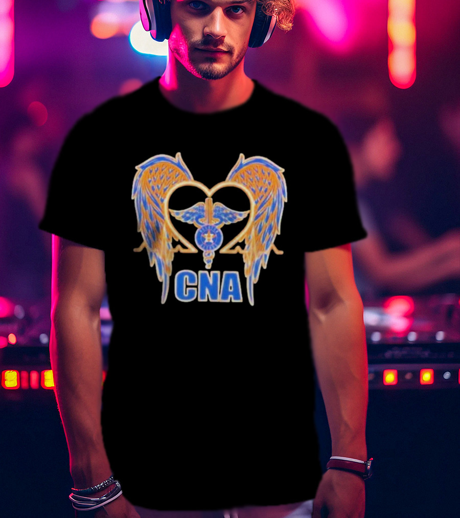 Houston Astros Wings Heart CNA Orange Blue T-Shirt