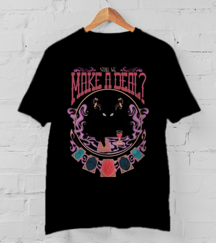 Just Roll With It Shall We Make A Deal Niklaus Tarot Table Drink Symbol T-Shirt