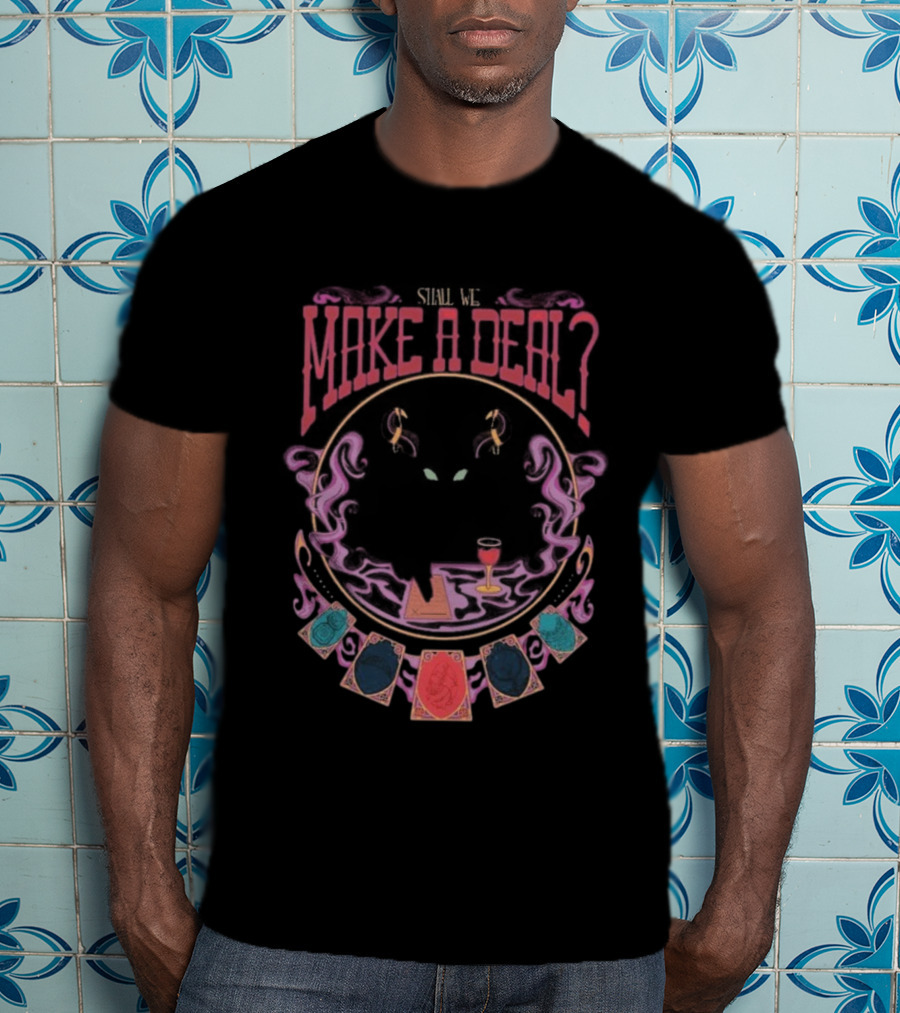 Just Roll With It Shall We Make A Deal Niklaus Tarot Table Drink Symbol T-Shirt