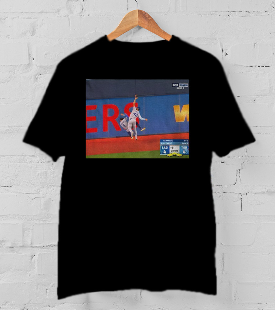 FOX MLB Game 7 Los Angeles Dodgers Kiké Hernández Andy Pages World Series T-Shirt