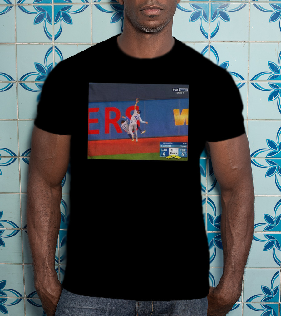 FOX MLB Game 7 Los Angeles Dodgers Kiké Hernández Andy Pages World Series T-Shirt