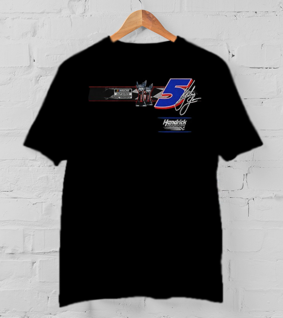 Kyle Larson Hendrick Motorsports NASCAR Cup Series Champion Two-Time Number 5 Car Signature T-Shirt