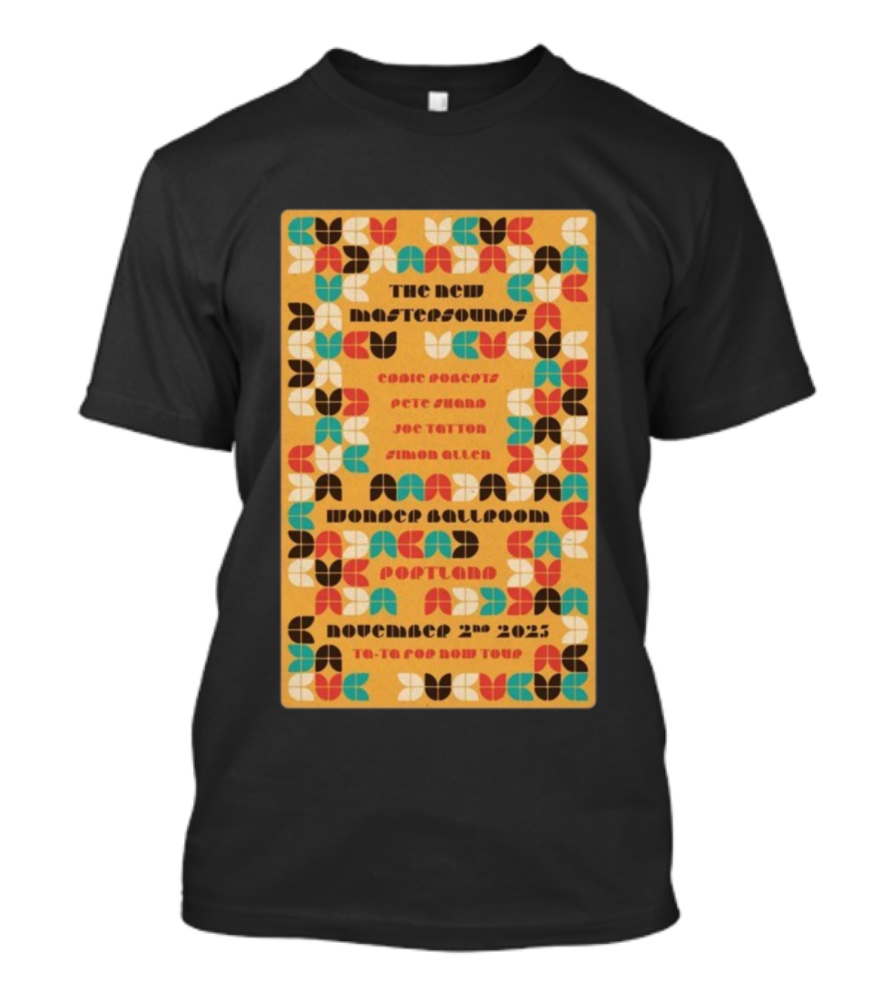 The New Mastersounds Wonder Ballroom November 2 2025 Portland To-Ta Top Now Tour T-Shirt