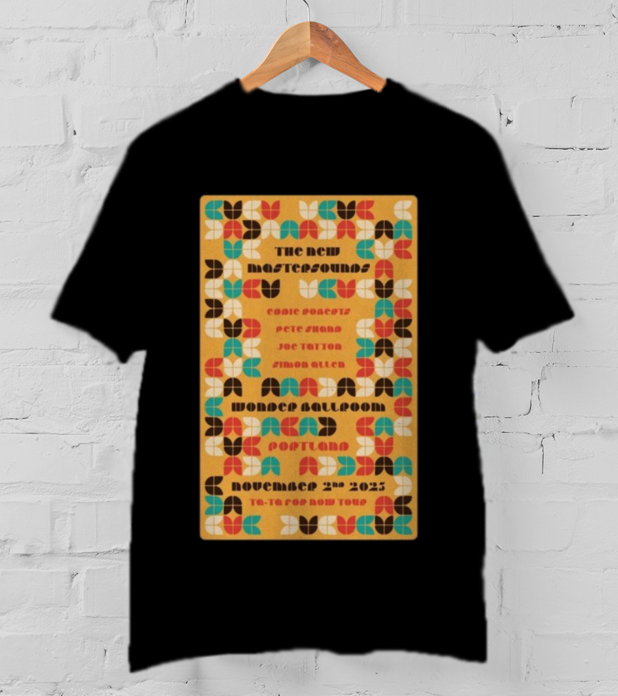 The New Mastersounds Wonder Ballroom November 2 2025 Portland To-Ta Top Now Tour T-Shirt