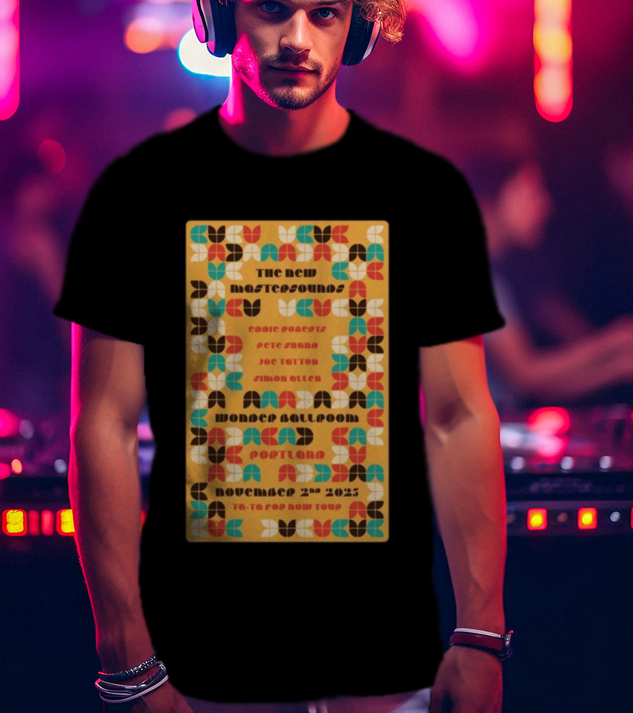 The New Mastersounds Wonder Ballroom November 2 2025 Portland To-Ta Top Now Tour T-Shirt