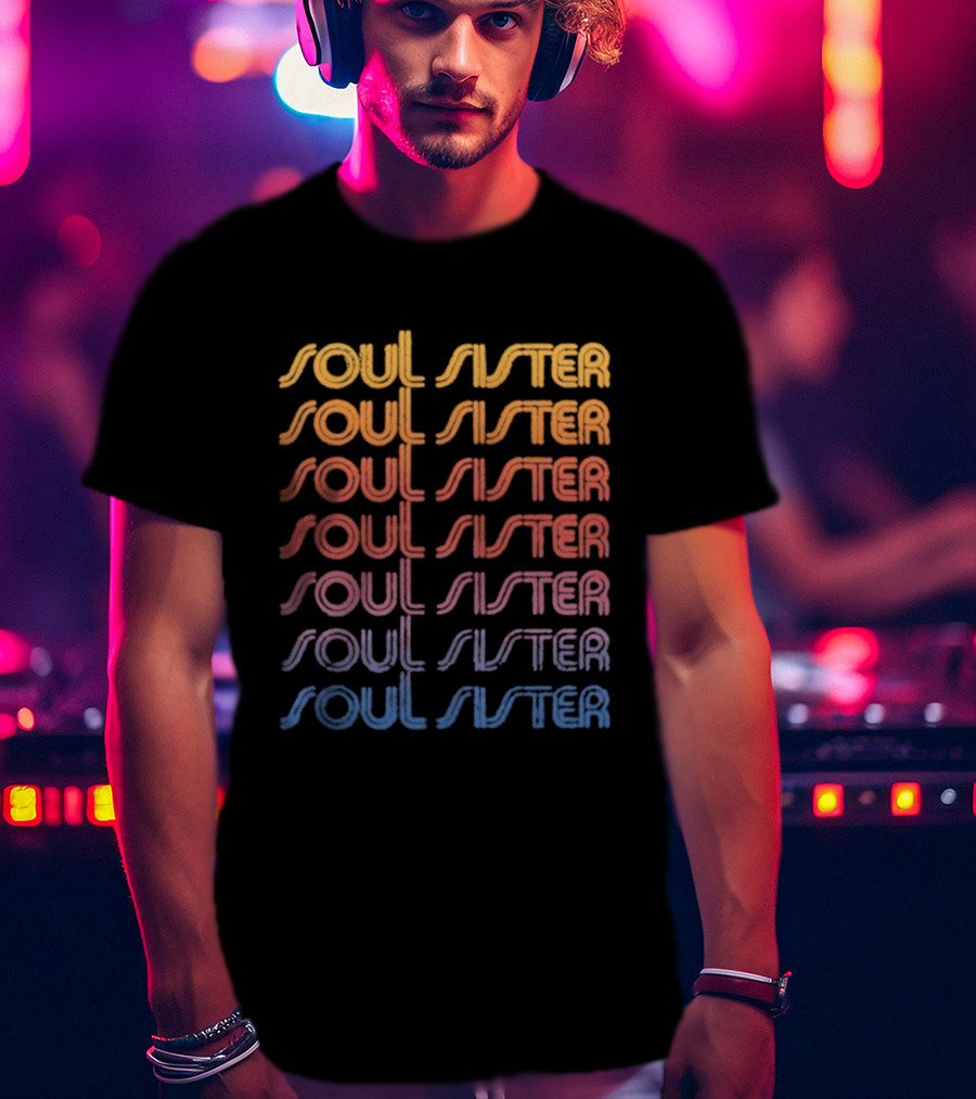 Soul Sister Train Repeat Motivation Multicolor Gradient T-Shirt