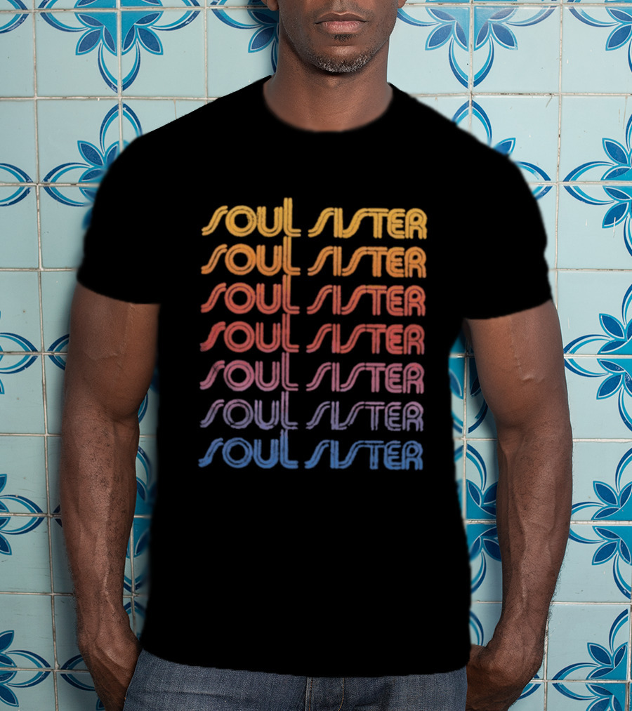 Soul Sister Train Repeat Motivation Multicolor Gradient T-Shirt