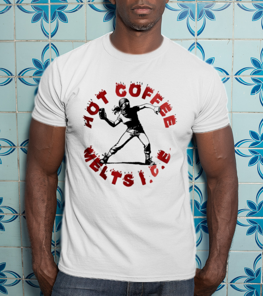 Hot Coffee Melts ICE Roller Derby Girl T-Shirt