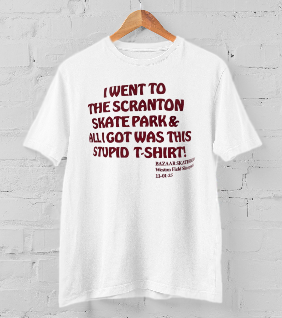 I Went To The Scranton Skate Park And All I Got Was This Stupid Michael Scott Women's Ballet Shoes 34B 46C T-Shirt