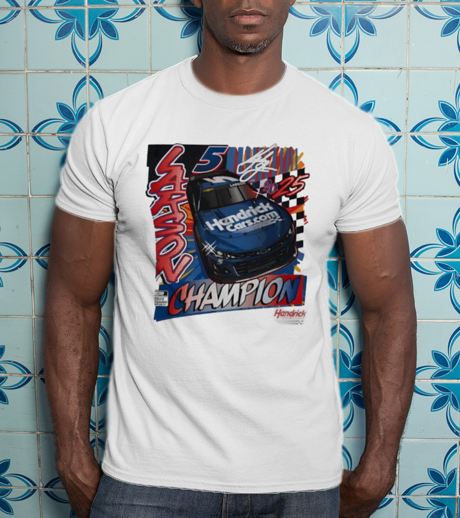 Kyle Larson 5 Champion Hendrick Cars 2025 NASCAR Cup Series T-Shirt