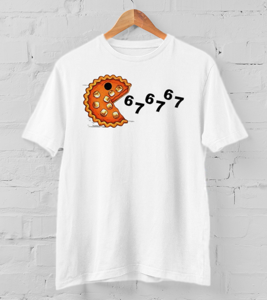 Pacman Pumpkin Pie Eating Ghosts Happy Fall Meme 67 T-Shirt