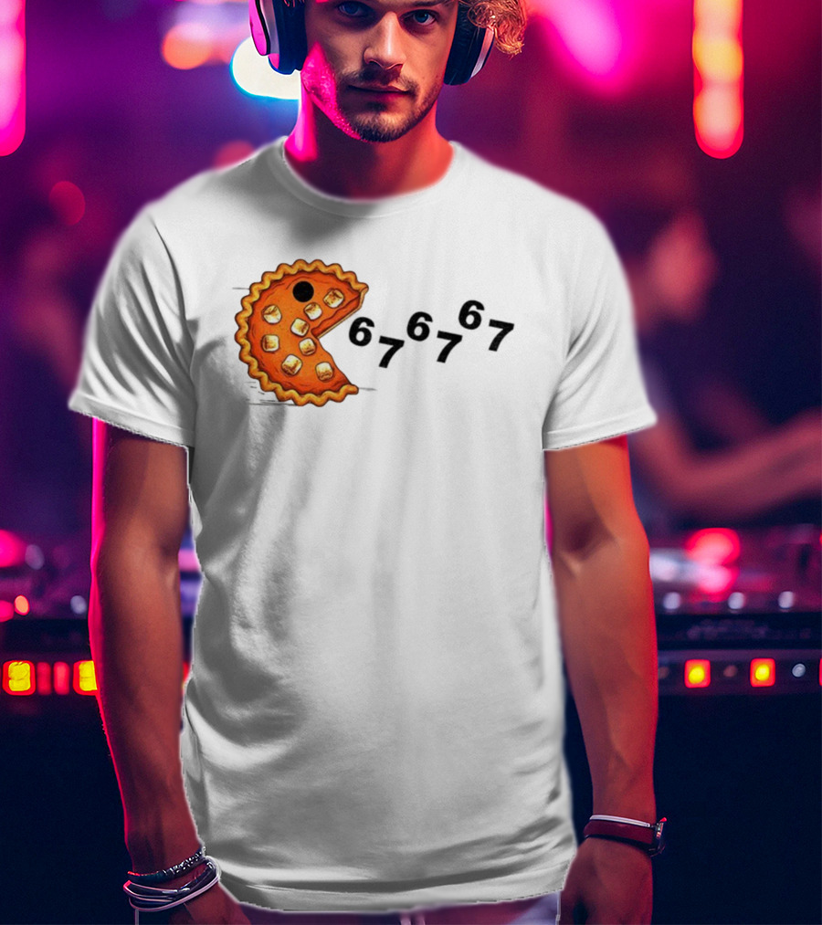 Pacman Pumpkin Pie Eating Ghosts Happy Fall Meme 67 T-Shirt