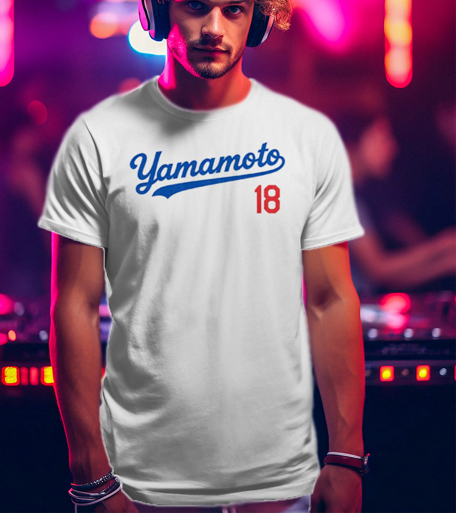 Yamamoto 18 Los Angeles Dodgers MLB Baseball World Champions T-Shirt