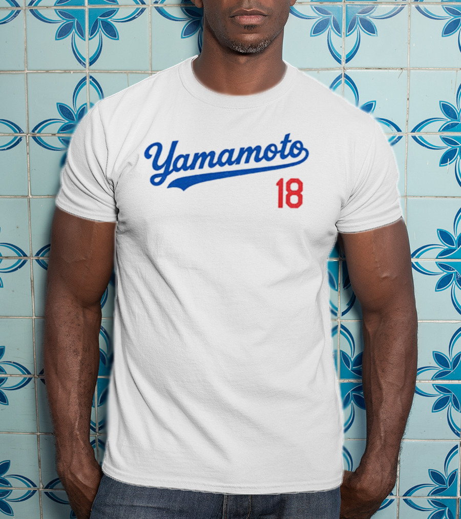 Yamamoto 18 Los Angeles Dodgers MLB Baseball World Champions T-Shirt
