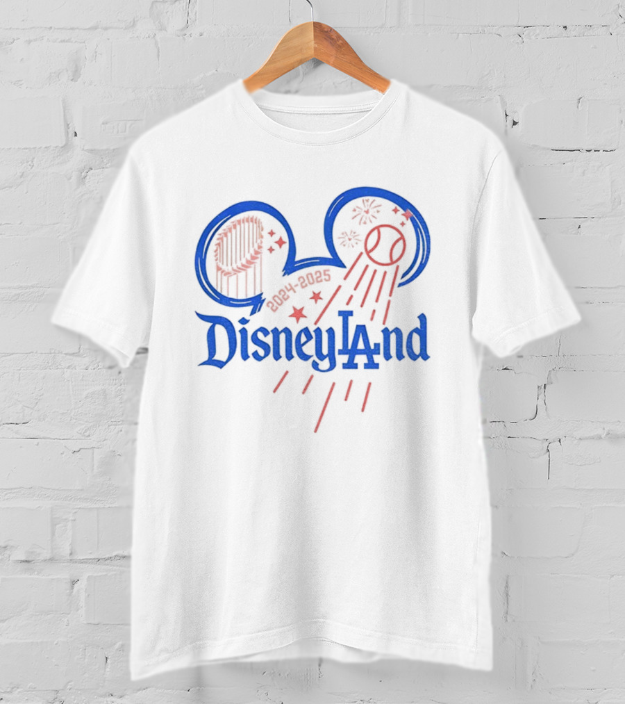 Disneyland Los Angeles Dodgers Baseball Champions Back 2 Back 2024-2025 T-Shirt