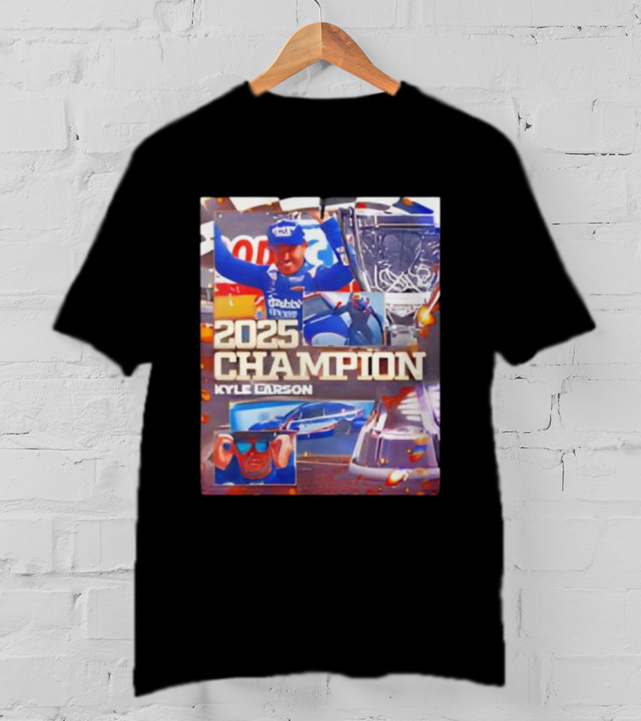 2025 Champion Kyle Larson NASCAR Cup Series Win Racing Victory T-Shirt