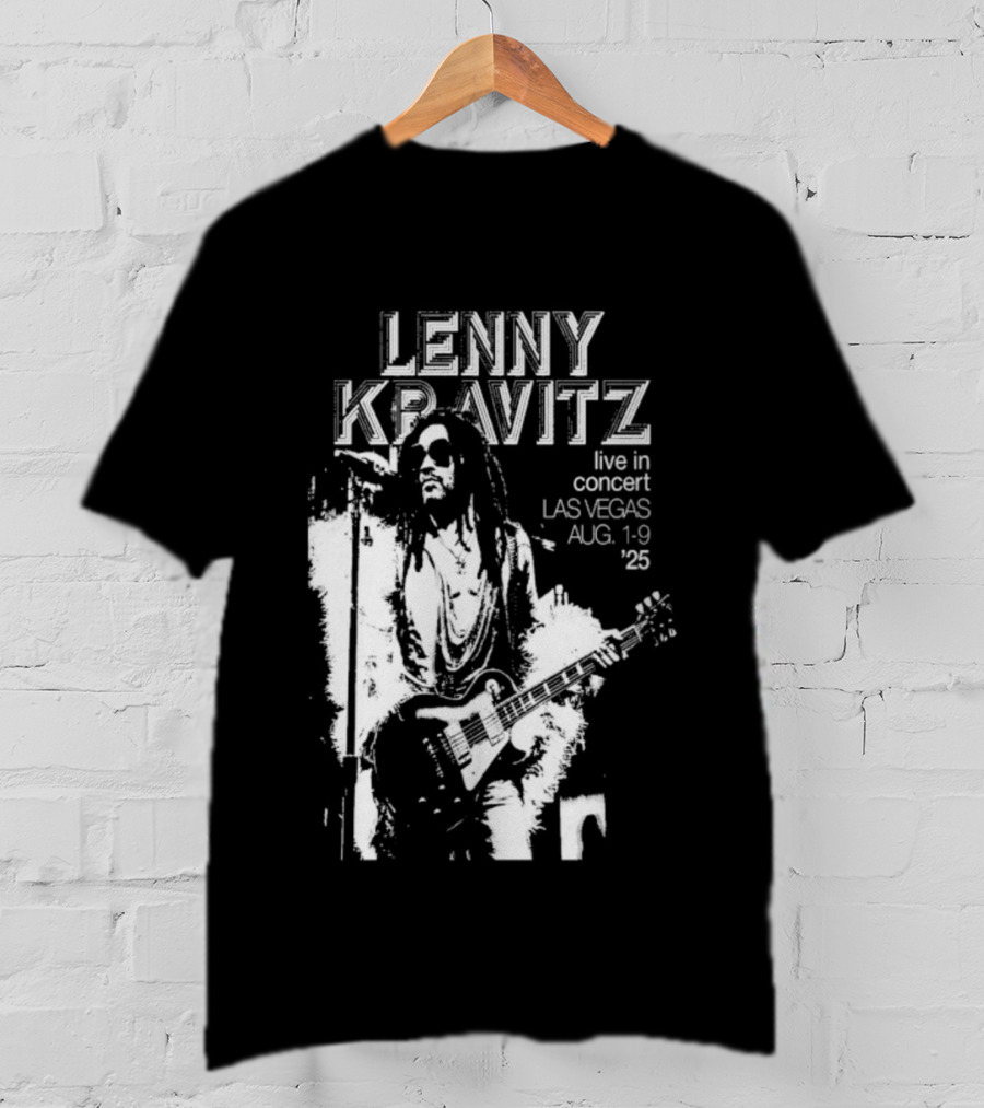 Lenny Kravitz Live In Concert Las Vegas Aug 10 2025 Tour T-Shirt