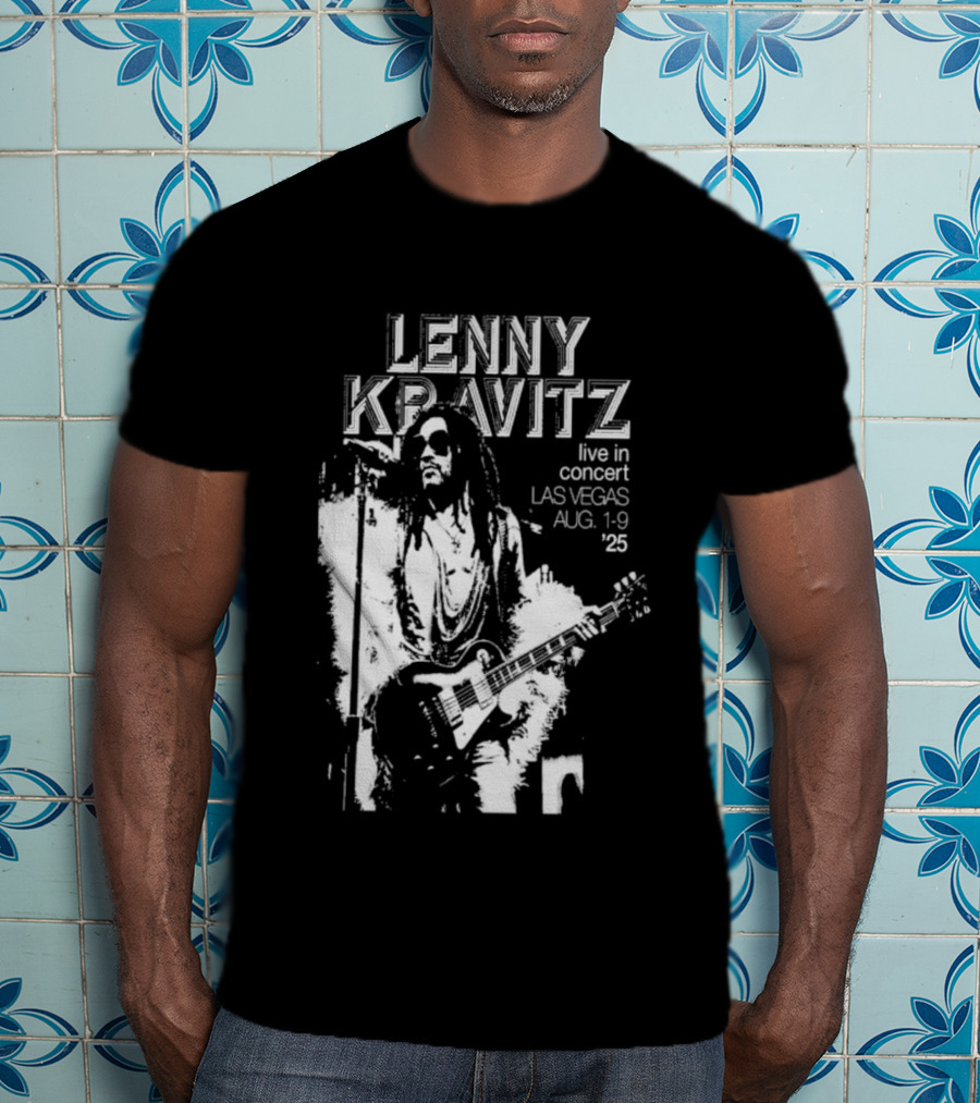 Lenny Kravitz Live In Concert Las Vegas Aug 10 2025 Tour T-Shirt