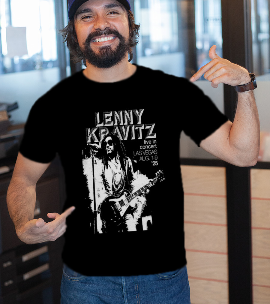 Lenny Kravitz Live In Concert Las Vegas Aug 10 2025 Tour T-Shirt