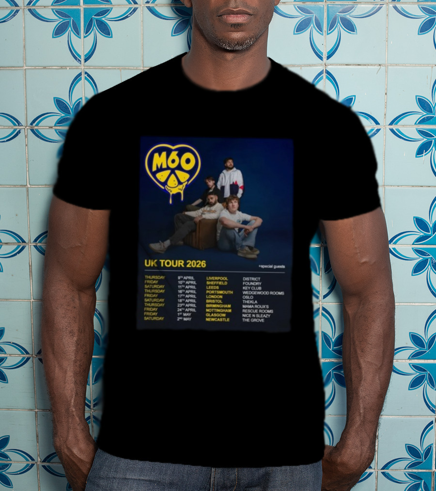 M60 UK Tour 2026 Liverpool Sheffield Leeds Portsmouth London Tour Dates T-Shirt