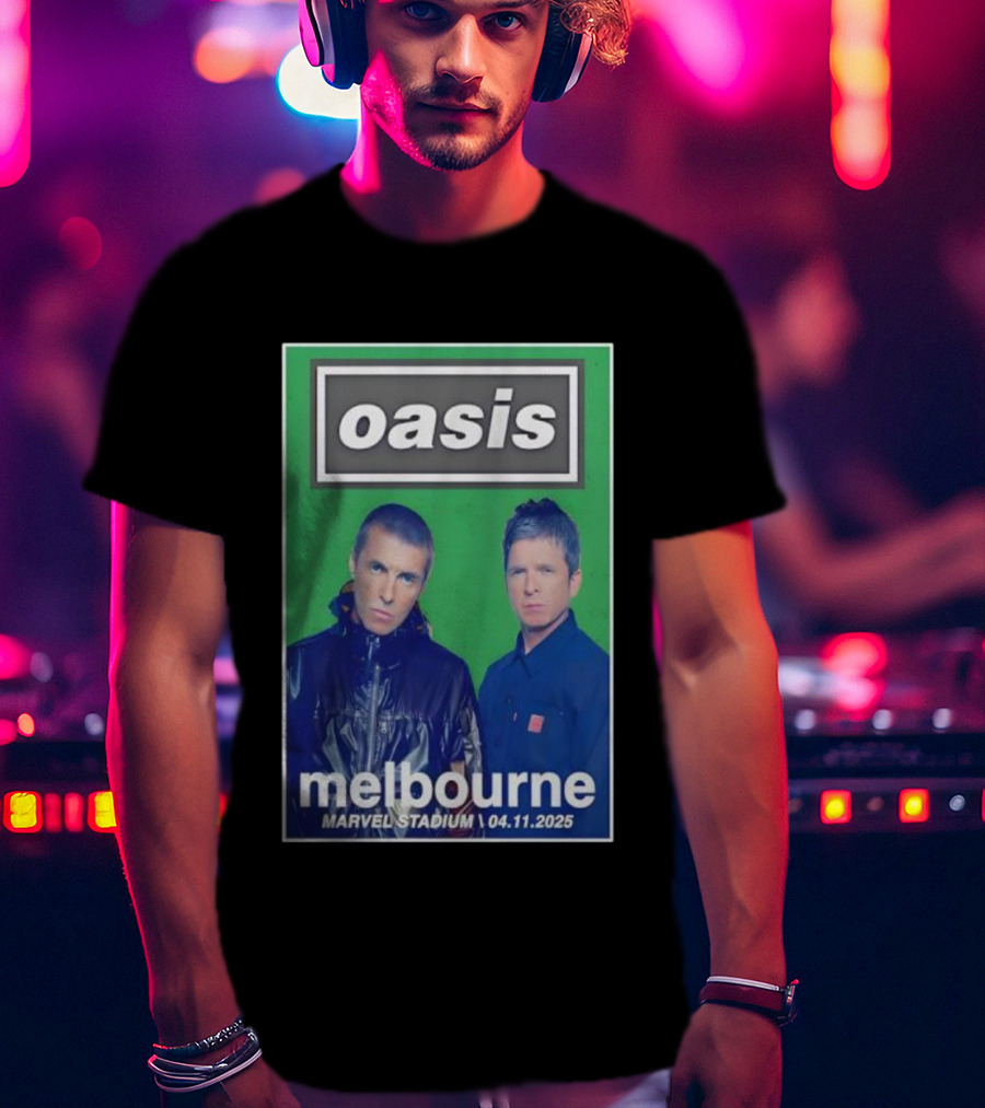 Oasis Melbourne November 4 2025 Marvel Stadium T-Shirt