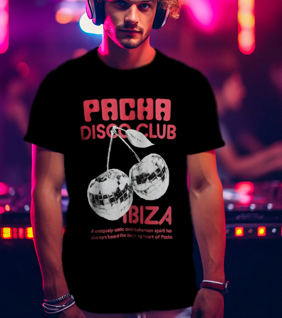Pacha Disco Club Ibiza Cherry Mirror Balls Unique Vibe T-Shirt