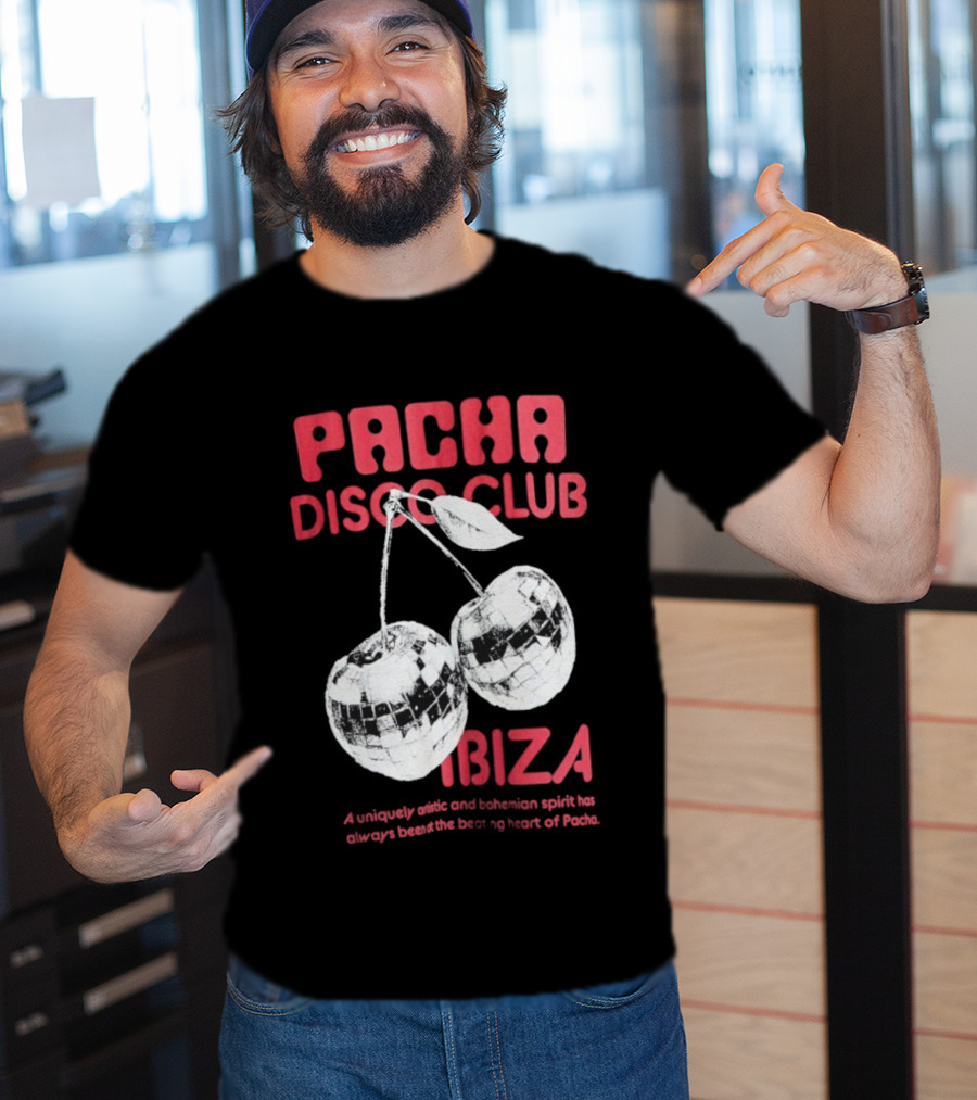 Pacha Disco Club Ibiza Cherry Mirror Balls Unique Vibe T-Shirt
