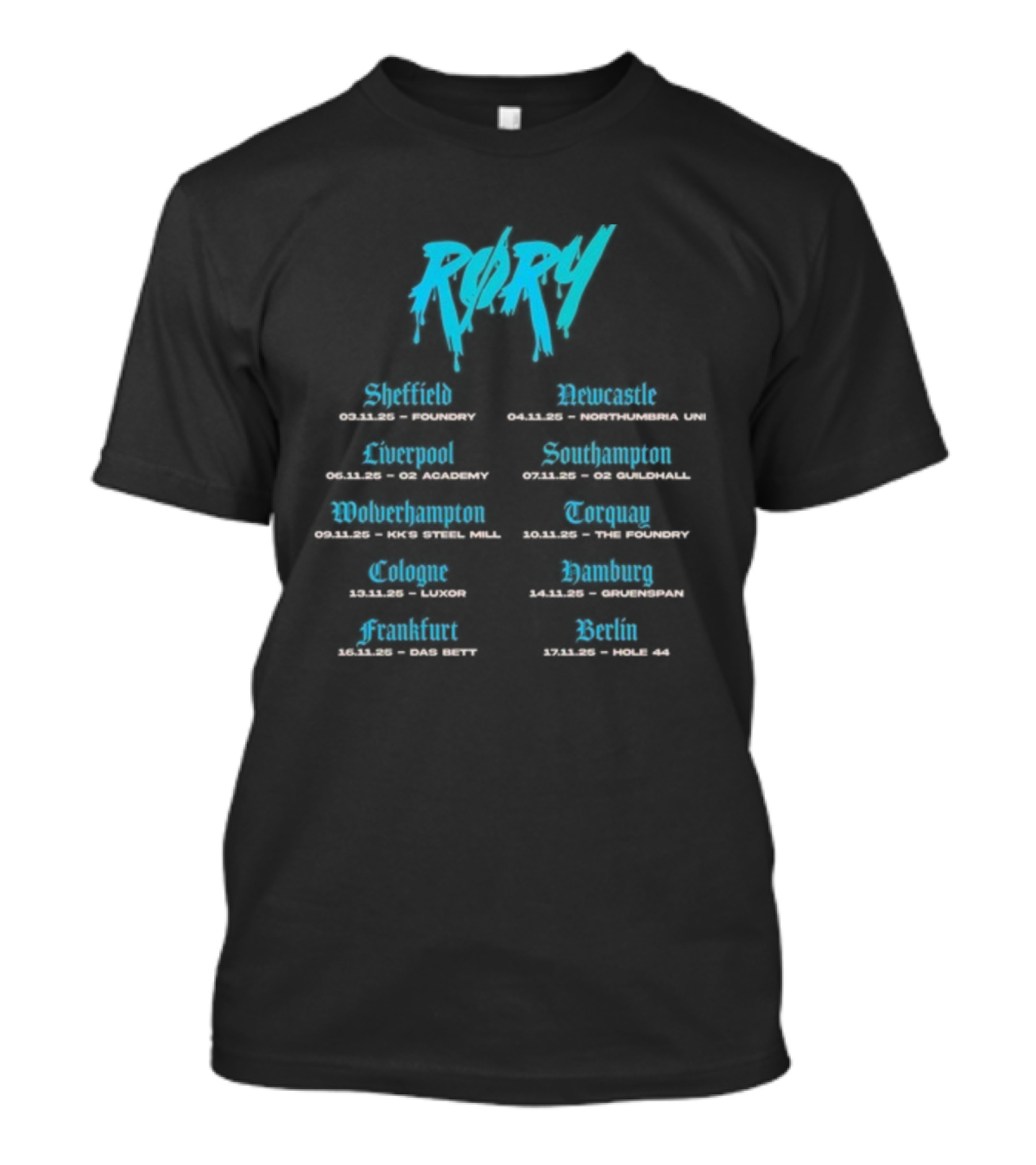 Rory Blossom Tour 2025 San Francisco Portland Phoenix Denver Chicago New York T-Shirt