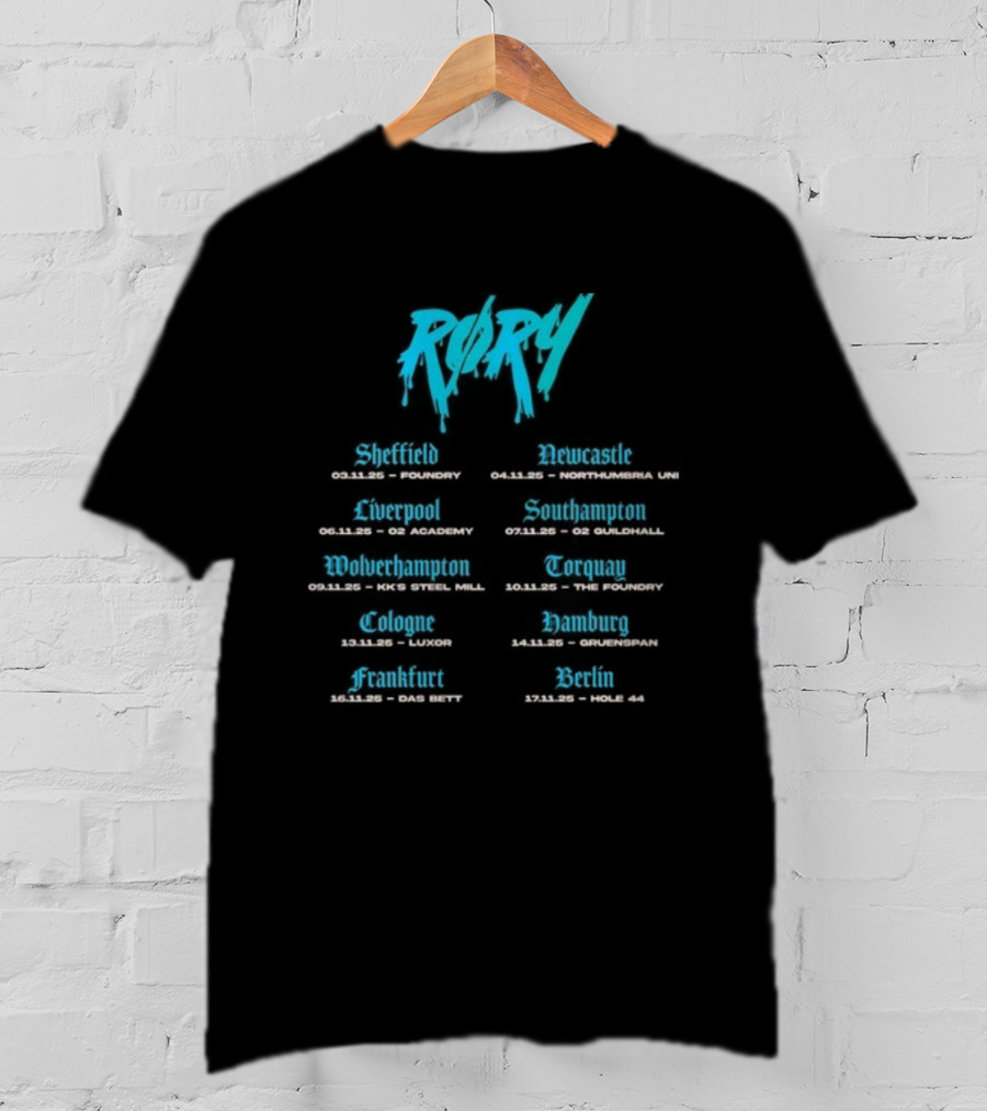Rory Blossom Tour 2025 San Francisco Portland Phoenix Denver Chicago New York T-Shirt