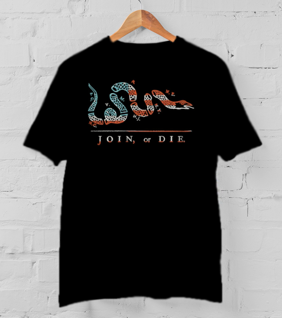 Join Or Die Patriotic Snake Flag T-Shirt