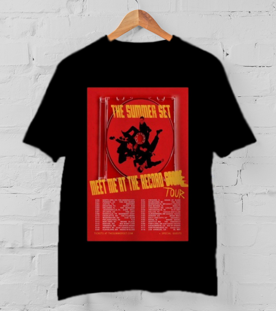 The Summer Set Meet Me At The Record Store Tour 2026 Dates Special Guests T-Shirt