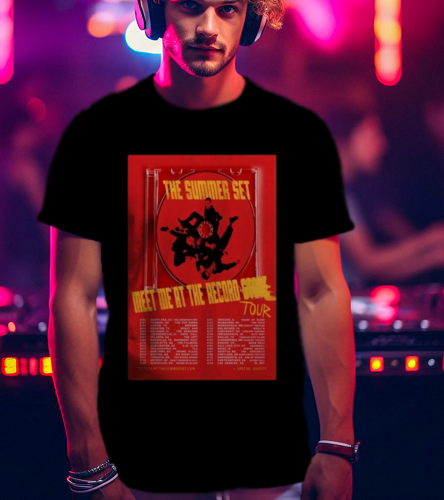 The Summer Set Meet Me At The Record Store Tour 2026 Dates Special Guests T-Shirt