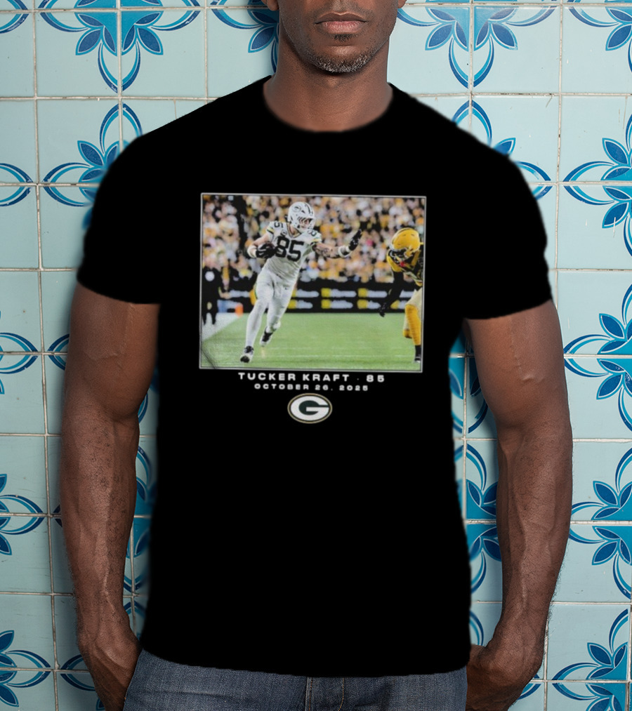 Tucker Kraft 85 Green Bay Packers NFL October 26 2025 Week 8 T-Shirt