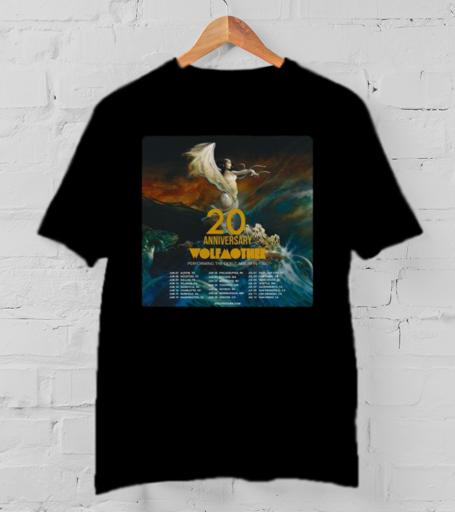 Wolfmother 20th Anniversary Performing Debut Album In Full 2026 USA Tour Dates T-Shirt