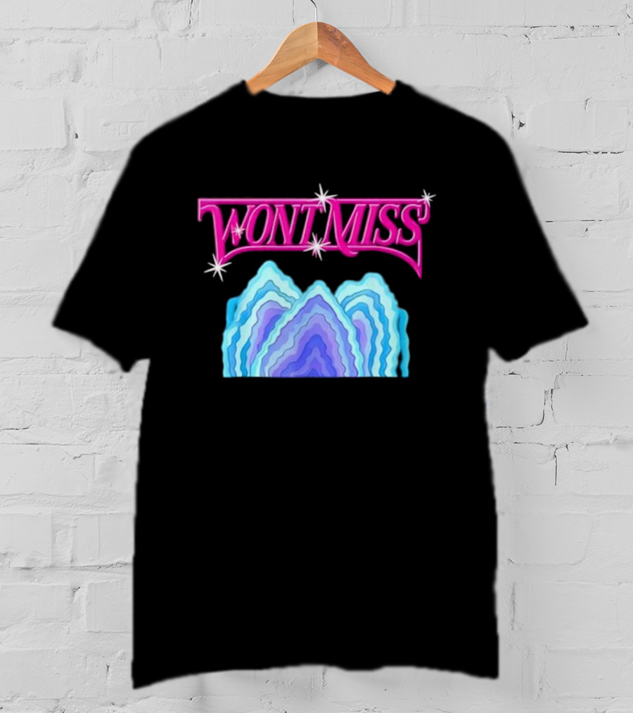 Won't Miss Blink Neon Mountain Waves T-Shirt