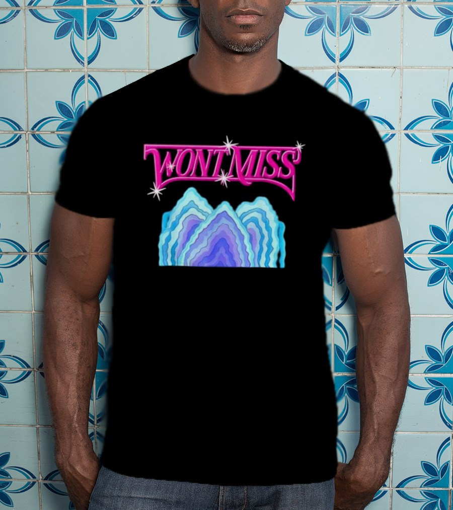Won't Miss Blink Neon Mountain Waves T-Shirt