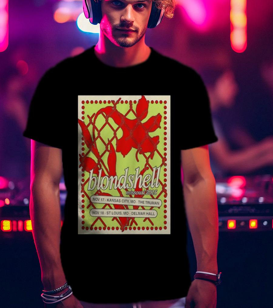 Blondshell Missouri 2025 Tour Kansas City St Louis Nov 17 The Truman Nov 18 Delmar Hall T-Shirt
